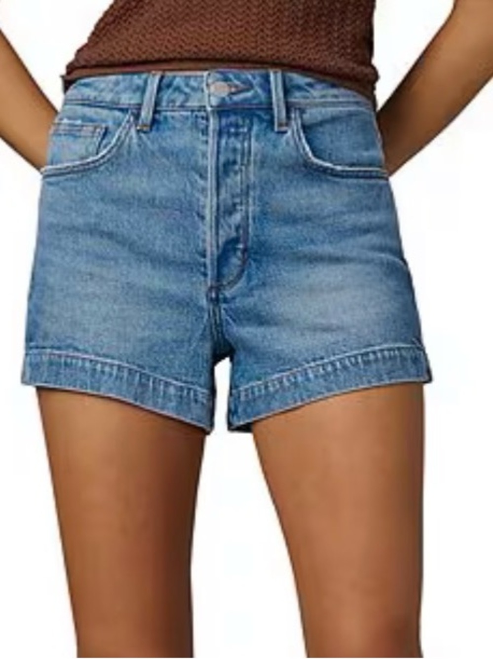 Joe's Jeans Mid-Rise Blue Denim Shorts